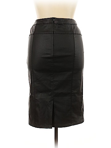 FASHION TO FIGURE Faux Leather Skirt (view 2)