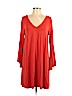 Ann Taylor LOFT Orange Casual Dress Size L - photo 1