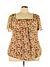 Old Navy 100% Polyester Tan Short Sleeve Blouse Size 2X - photo 1