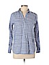 Ann Taylor LOFT Outlet 100% Cotton Blue Long Sleeve Top Size L - photo 1
