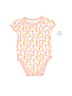 First Impressions 100% Cotton Print Pink Short Sleeve Onesie Size 0-3 mo - photo 1