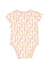 First Impressions 100% Cotton Print Pink Short Sleeve Onesie Size 0-3 mo - photo 2