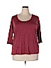 Eileen Fisher Burgundy 3/4 Sleeve Silk Top Size 2X - photo 1