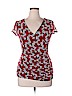 New York & Company 100% Rayon Red Short Sleeve Top Size XL - photo 1