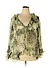 Simonton Says 100% Polyester Green Long Sleeve Blouse Size 1X - photo 1