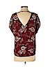 Forever 21 Burgundy Short Sleeve Blouse Size S - photo 2