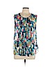 W118 by Walter Baker 100% Polyester Blue Sleeveless Blouse Size L - photo 1