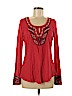 Lucky Brand Red Long Sleeve Top Size M - photo 1
