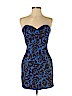 Forever 21 100% Cotton Blue Cocktail Dress Size S - photo 1
