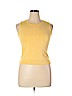 August Silk Yellow Sleeveless Top Size XL - photo 1