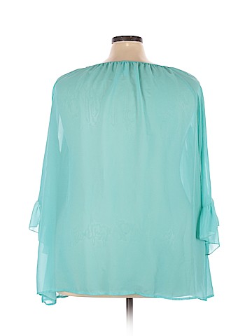 GIDDY UP GLAMOUR 3/4 Sleeve Blouse (view 2)