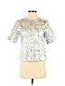 Topshop Silver Short Sleeve Blouse Size 2 - photo 1