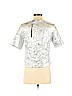 Topshop Silver Short Sleeve Blouse Size 2 - photo 2