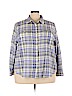 Alfred Dunner Blue Long Sleeve Button-Down Shirt Size 24 - photo 1
