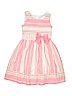 Bonnie Jean 100% Polyester Stripes Pink Special Occasion Dress Size 14 - photo 1