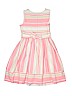 Bonnie Jean 100% Polyester Stripes Pink Special Occasion Dress Size 14 - photo 2