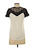 Ann Taylor 100% Polyester Ivory Short Sleeve Blouse Size XS (petite) - photo 2