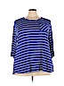 Molly & Isadora Blue 3/4 Sleeve Top Size 3X - photo 1
