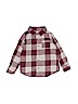 Old Navy 100% Cotton Checkered-gingham Burgundy Long Sleeve Button-Down Shirt Size 4T - photo 1