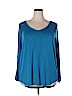 Westport 1962 Blue Long Sleeve Top Size 2X - photo 1