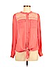 Candie's 100% Polyester Pink Long Sleeve Blouse Size M - photo 1