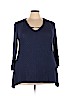 Alyx Blue 3/4 Sleeve Top Size 3X - photo 1