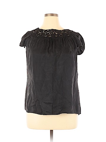 Peter Nygard Short Sleeve Silk Top (view 1)