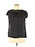 Peter Nygard 100% Silk Black Short Sleeve Silk Top Size 16 - photo 1