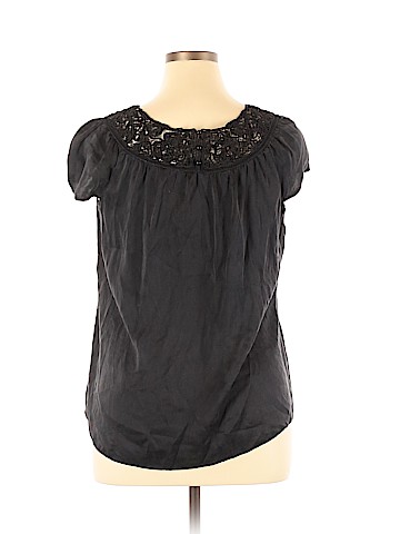 Peter Nygard Short Sleeve Silk Top (view 2)
