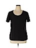 Notations Black Short Sleeve Top Size 1X - photo 1