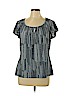 Liz Claiborne Blue Short Sleeve Top Size L (petite) - photo 1