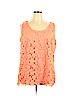 Ultra Pink 100% Polyester Orange Short Sleeve Top Size 2X - photo 1