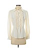 Lafayette 148 New York 100% Polyester Ivory Long Sleeve Blouse Size 4 - photo 1