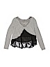 Ella Moss Gray Long Sleeve Top Size 12 - photo 2