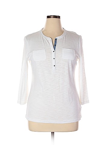 Chaps 3/4 Sleeve Henley (view 1)