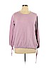 ELOQUII 100% Cotton Purple Pullover Sweater Size 14 - 16 Plus - photo 1