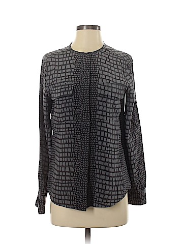 Equipment Long Sleeve Silk Top (view 1)