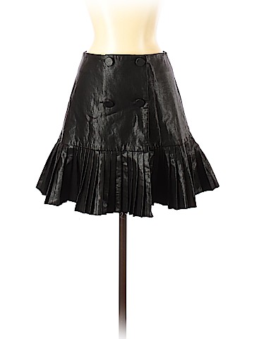Zara Faux Leather Skirt (view 1)