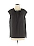 Ted Baker London 100% Polyester Black Short Sleeve Blouse Size 5 - photo 1