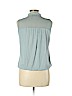 Ann Taylor LOFT 100% Polyester Teal Sleeveless Top Size L (petite) - photo 2