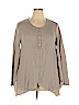 Bobeau 100% Polyester Tan Long Sleeve Top Size 1X - photo 1