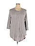 Seven7 Gray 3/4 Sleeve Henley Size 1X - photo 1
