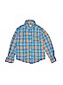 Carter's 100% Cotton Plaid Blue Long Sleeve Button-Down Shirt Size 4T - photo 1