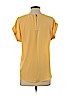 Pink Rose Yellow Short Sleeve Blouse Size M - photo 2