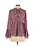 Arizona Jean Company 100% Polyester Purple Long Sleeve Blouse Size S - photo 1