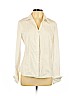 Lafayette 148 New York White Long Sleeve Button-Down Shirt Size 12 - photo 1