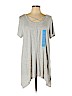 Terre Bleue Gray Short Sleeve Top Size L - photo 1