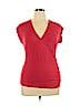 Chaps Red Short Sleeve Top Size XL - photo 1