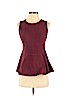 Topshop Burgundy Sleeveless Top Size 10 - photo 1