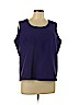 Adrian Delafield 100% Polyester Purple Sleeveless Blouse Size L (petite) - photo 1